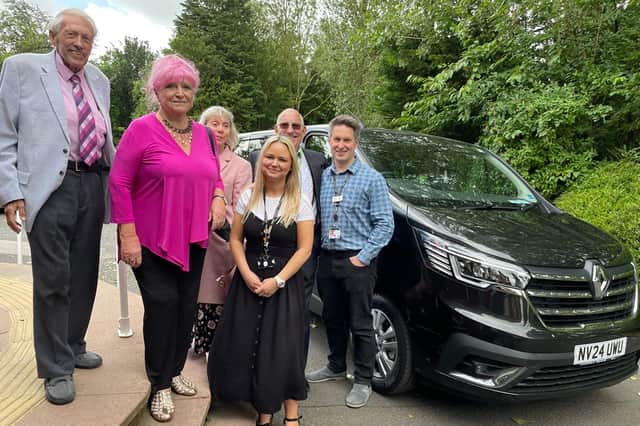 Anita and David Woods from Lytham donated a minibus to Derian House.
