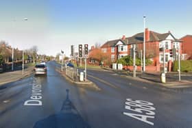 Four-way temporary traffic lights have been put in place at the Devonshire Road/Talbot Road junction.