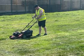 Coun Paul Wilshaw at work at Cavendish Road Park