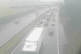 All lanes were closed on the M6 northbound near Kendal following a crash