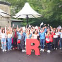 Pupils at Runshaw College on A Level results day