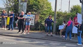 Campaigners protesting close to the Jameson Road landfill site in Fleetwood earlier this summer
