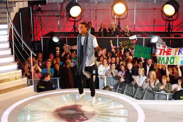 Lucien Laviscount is evicted during the Celebrity Big Brother Final at Elstree Studios on September 8, 2011 in Borehamwood, England. (Photo by Brendon Thorne/Getty Images)