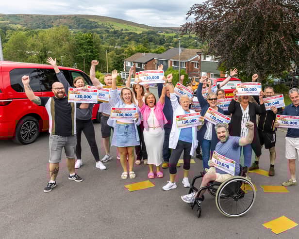 Neighbours celebrate winning together