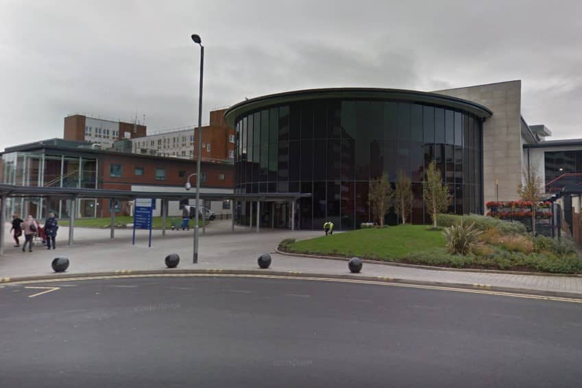 Megan Given said: "Outside the maternity unit at the hospital." 