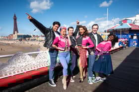 The cast from Grease The Musical at Blackpool's Central Pier