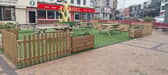 The new green space created in Queen Street, Blackpool