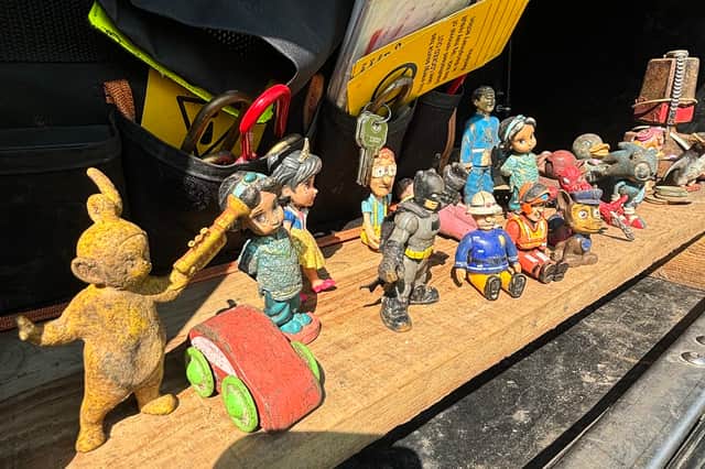 Toys rescued from the region's sewers