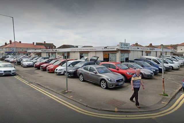 The car sales plot in Bispham Road, Cleveleys.