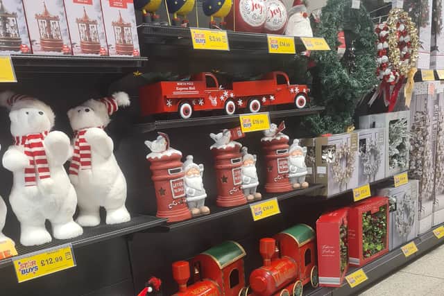 Christmas decorations have already appeared in some stores in Lancashire