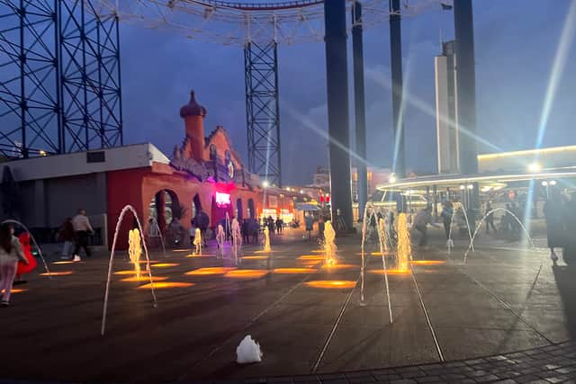 Blackpool Pleasure Beach at night