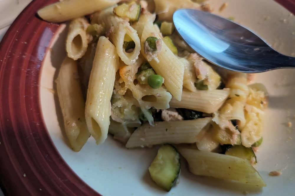 A tuna pasta bake was a doddle to make, and cost just a few quid