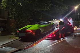 The supercar was seized by Lancashire Police after its driver was stopped for driving 'antisocially' in Halifax Road, Brierfield