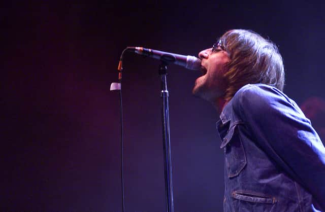 Liam Gallagher of Oasis on stage. Photo: Scott Gries/ImageDirect