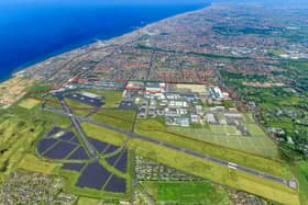Artist’s impression showing the proposed solar farm (from Blackpool Council)