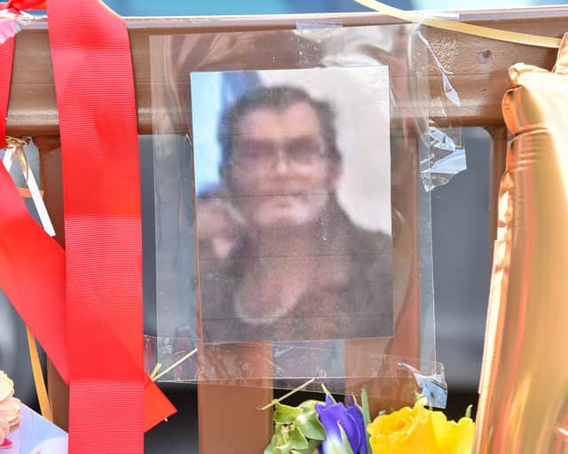 Tributes to Neil Shadwick who died after a robbery in Stroud Tesco Superstore Carpark.
