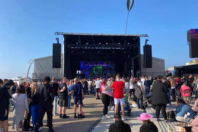Crowds have begun to gather on the Headlands for Blackpool Illuminations Switch on 2024