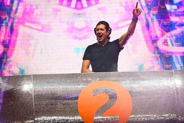 Vernon DJing at R2 in the Park in Leicester 2023. Credit: BBC