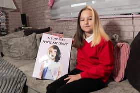 Evie Smith a Year 6 pupil at Kincraig Primary School in Bispham, went to school for the first day of the new term only to be told she would have to go home because of her hair style which she dyed in readiness for a Melanie Martinez concert. Photo: Kelvin Lister-Stuttard