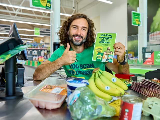 Joe Wicks helps Asda to launch its new Cashpot for School initiative, which aims to make millions of pounds available to primary schools through its Rewards loyalty programme