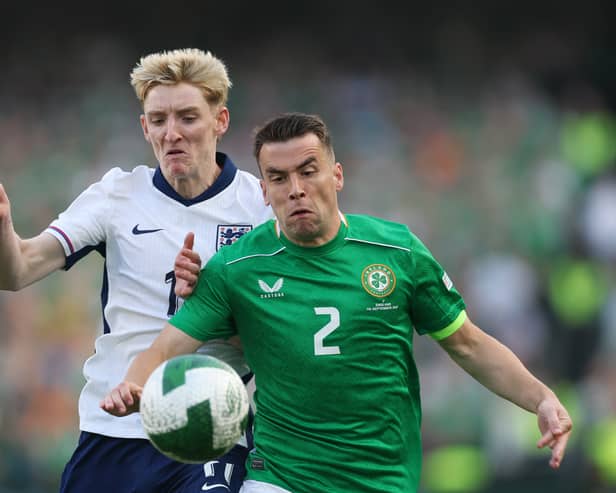 Seamus Coleman (R) is part of Everton’s interim manager team 