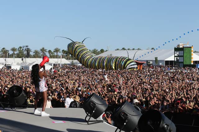 Rapper Azealia Banks performs onstage during day 1 of the 2015 Coachella Valley Music And Arts Festival (Weekend 2) at The Empire Polo Club on April 17, 2015 in Indio, California.