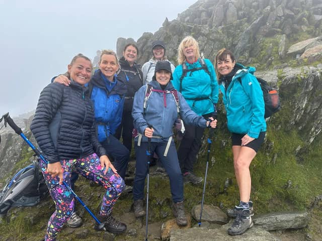 Amy Hurst (centre back) with others from the Women that Walk group on their trip to north Wales.