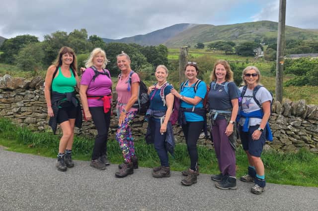 Amy Hurst (centre back) with others from the Women that Walk group on their trip to north Wales.