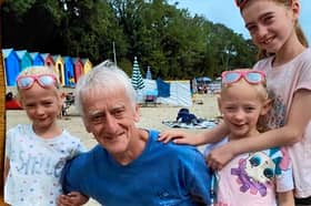 Mike Barnes and grandaughters