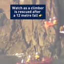 RNLI rescue climber who fell 12m off a cliff