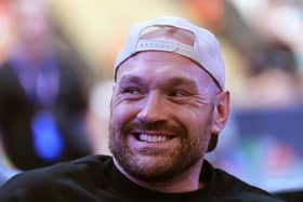 Tyson Fury in the stands at Wembley Stadium for the Dubois v Joshua fight. Credit: Bradley Collyer/PA Wire.