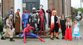 People cosplaying as their favourite characters to promote the Fleetwood comic con event.