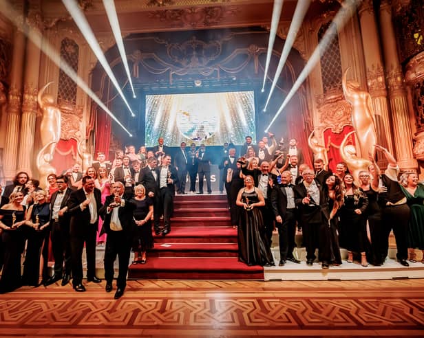 All the winners of the BIBAs awards 2024 gather on stage at the Blackpool Tower Ballroom.