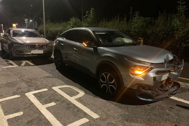A teenage boy was arrested after a stolen car reached speeds of up to 100mph during a police chase in Lancashire