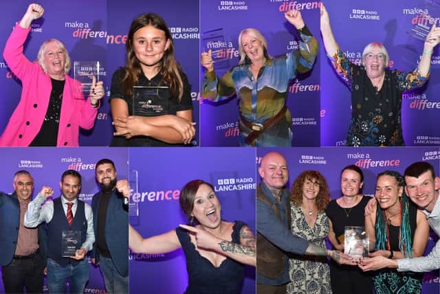 Winners of the 2024 BBC Radio Lancashire Make a Difference Awards.