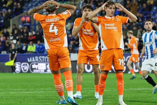 Dom Ballard could return to the Blackpool squad this weekend. He was away with England’s under-20s. (Image: CameraSport)