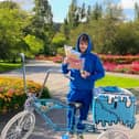 Scott Knighton and the Woof Truck Bike and treats