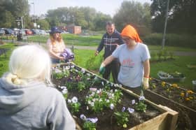 A new community garden space has been created at Moor Park in Blackpool