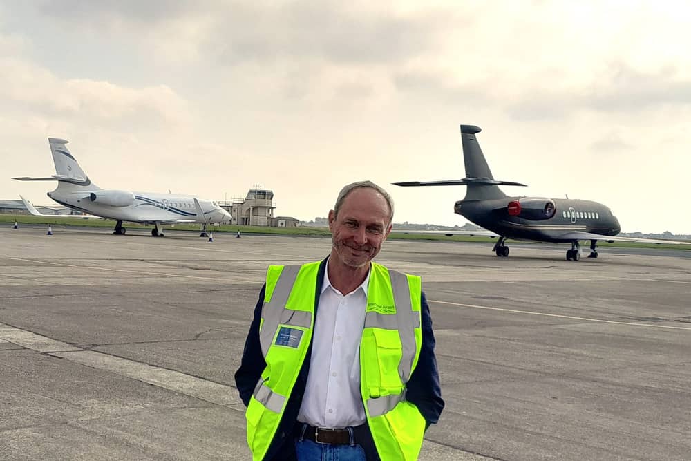 Blackpool Airport managing director Steve Peters