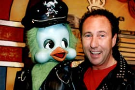 Keith Harris with his famous green duck, Orville