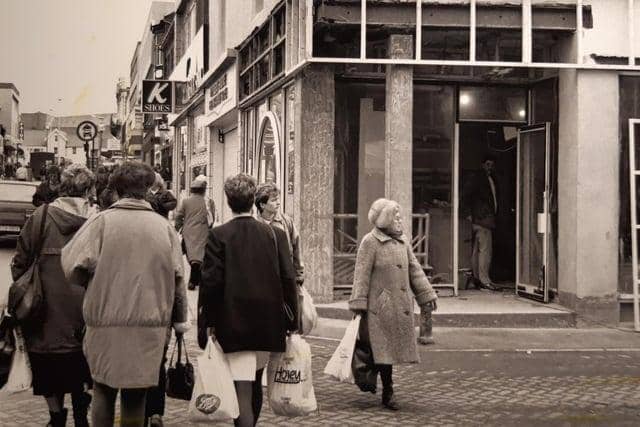 Work underway at the this building on the corner of Church Street and Coronation Street in the 1980s