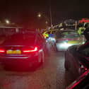 The missing 15-year-old was found inside a Honda stopped by police at junction 11 on the M6 in Staffordshire last night