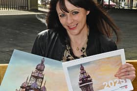 Kathryn Olley with her winning artwork
