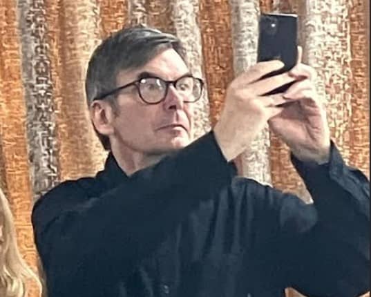 Author Ian Rankin captures the room before his talk in Lytham. Photo: Amelia Friese-Greene