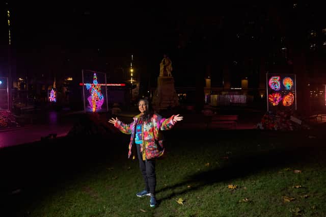 Chila, who has already designed a tableau for the Blackpool Illuminations display, invited the team to produce the neon works after she was commissioned by the Art Of London event to feature in the annual Art After Dark programme.