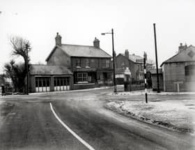 In this view of Carleton Crossroads in the 1950s Carleton Church of England School can be seen on the right, a school in Carleton was first mentioned in the will of Elizabeth Wilson in 1680. The school was demolished in the 1970s after a new school was built further along Bispham Road and houses now stand in it's place.  The buildings in the centre, including a baker's advertising Hovis, are still there today and now include an upholsterer's, a dry cleaner's and a hairdresser's