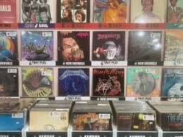 Some of the vinyl copies at Tiny Pug Records