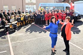 The Nolans Maureen And Denise at Blackpool-based Park Community AcademyThe Nolans Maureen And Denise at Blackpool's Park Community Academy