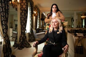 In an episode that looks at women's football from either side of the wealth divide, millionaire couple Liv and Gal swap their Lancashire manor house with the Wings two bed rented house in Derbyshire. Credit: Channel 5
