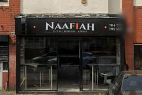 One of the existing Naafiah sites, a restaurant located on Harewood Road in Preston.